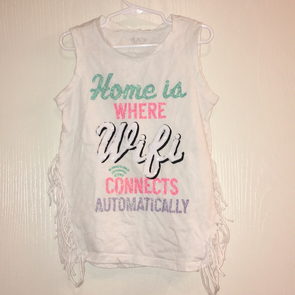 Children’s place fringe top only worn once size7/8